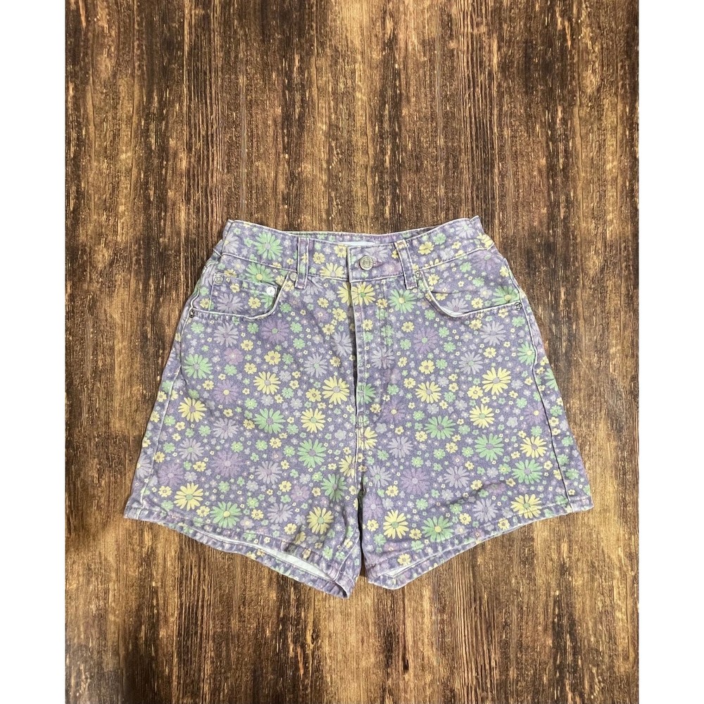 Zara Women’s high waist floral denim shorts size 6